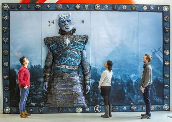 The tapestry, measuring five metres long and four metres tall, took more than 5,000 hours to produce and involved 140 volunteers. Picture: PA