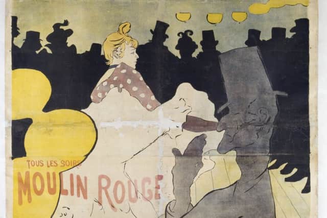 Detail from a Toulouse-Lautrec poster for the Moulin Rouge, 
1891