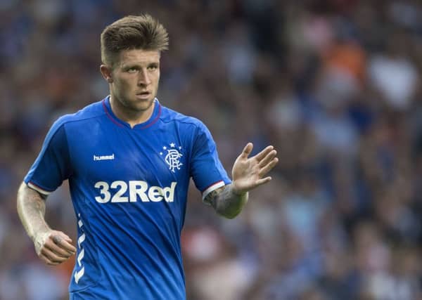 Josh Windass in action for Rangers against Shkupi in the Europa League qualifiers. Picture: SNS Group