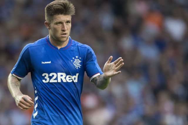 Josh Windass in action for Rangers against Shkupi in the Europa League qualifiers. Picture: SNS Group