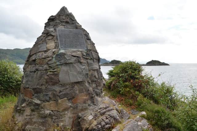 The Prince's Cairn at Loch nan Uamh near Arisaig which marks the spot where the Prince departed Scotland. PIC: Creative Commons/Flickr/Leva Haa.