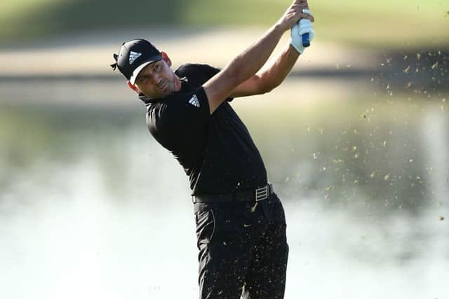 Sergio Garcia was dressed in black in tribute to Celia BarquÃn Arozamena. Picture: Jan Kruger/Getty Images