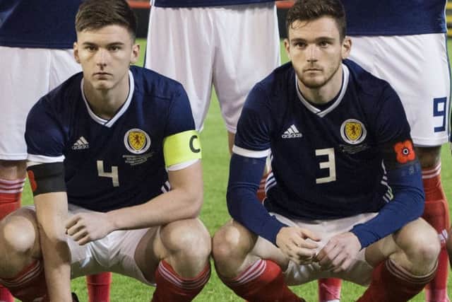 Kieran Tierney captained Scotland against the Netherlands but Andy Robertson is the right choice for skipper, according to Graeme Souness. Picture: SNS Group