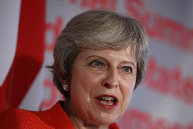 Theresa May.  (Photo by Sean Gallup/Getty Images)