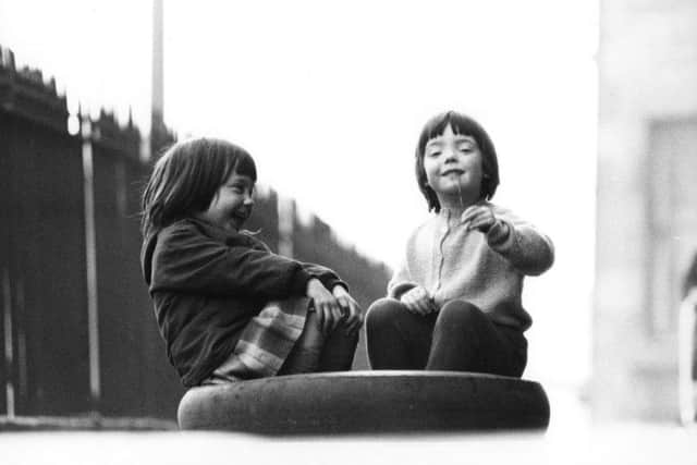 Two girls in Blackridge in 1966. Picture: Robert Blomfield