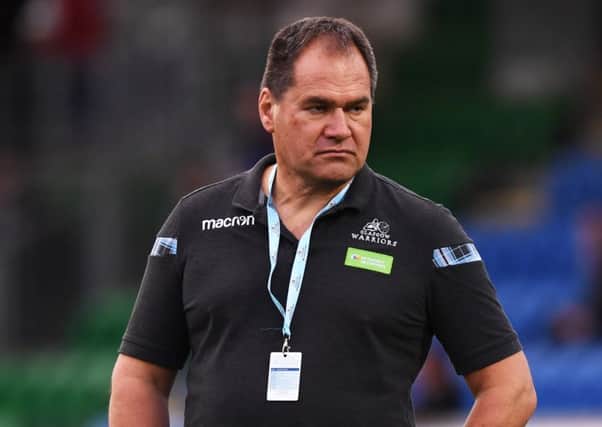 Hugely disappointing: Glasgow Warriors head coach Dave Rennie was bemused by his side's woeful performance in Port Elizabeth. Picture: SNS Group