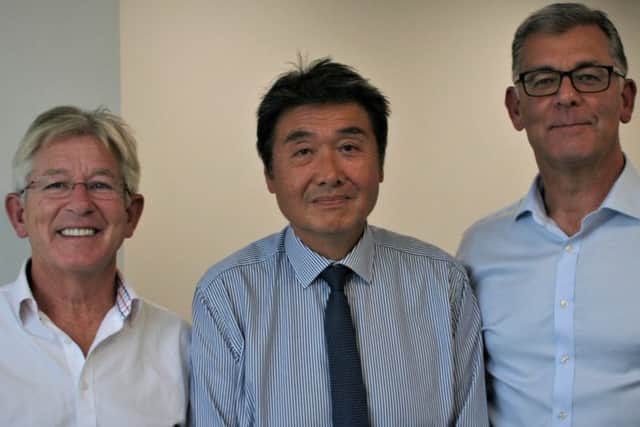 Left to right: Gerard Moon, Fred Yue and Iain Corbett. Picture: Contributed