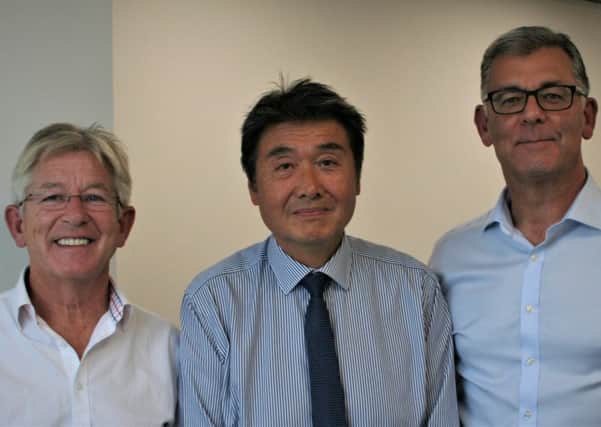 Left to right: Gerard Moon, Fred Yue and Iain Corbett. Picture: Contributed