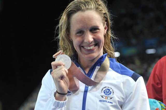 Hannah Miley with her 2018 Commonwealth Games silver medal. Picture: Garry Bowden/SIPPA