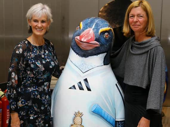 Judy Murray paid 10,000 to secure a penguin inspired by her son Andy's heroics on the tennis court.