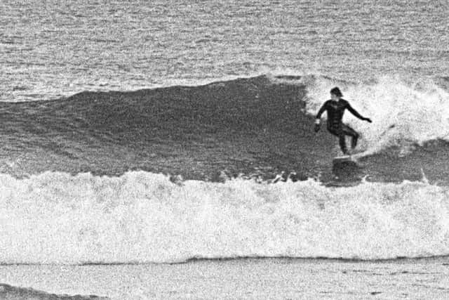 Bill Batten surfing at Pease Bay, c. 1970
