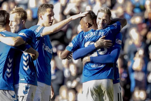 Scott Arfield (left) and Alfredo Morelos enjoyed a fine outing against St Johnstone. Picture: SNS/Alan Harvey