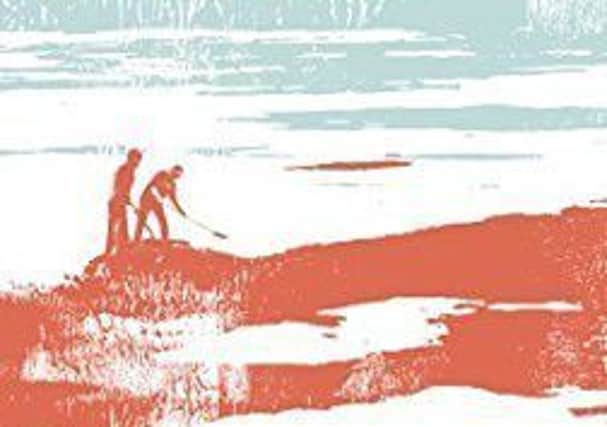 Detail from the cover of Into the Peatlands