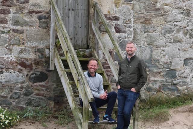 Neil Scott Johnson (sitting) with Paul Geddes. Picture: Contributed