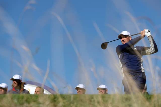 Ian Poulter during practice p at Le Golf National.