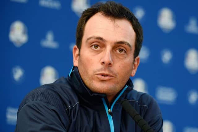 Francesco Molinari faces the media ahead of the Ryder Cup.