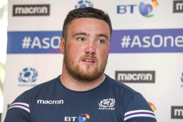 Scotland prop Zander Fagerson suffered a broken ankle while playing for Glasgow. Picture: Gary Hutchison/SNS/SRU