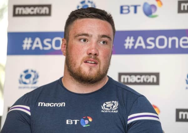Scotland prop Zander Fagerson suffered a broken ankle while playing for Glasgow. Picture: Gary Hutchison/SNS/SRU