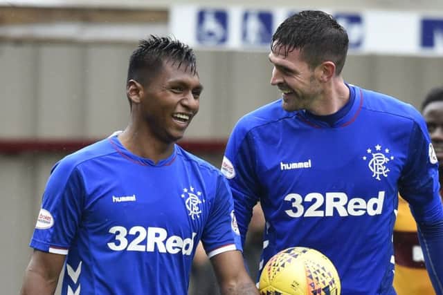 Rangers will be without Alfredo Morelos (left) and Kyle Lafferty for the Betfred Cup semi final against Aberdeen. Picture: SNS Group