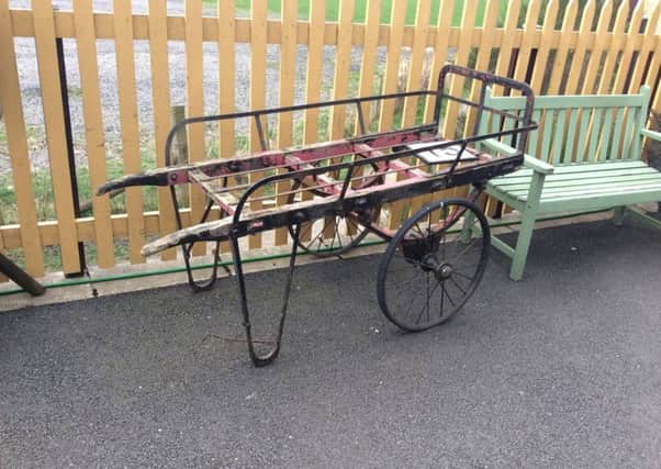 The mail trolley at Milton of Crathes station