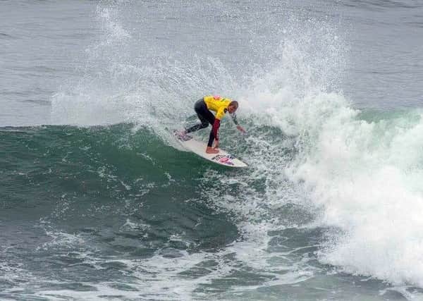 Mark Boyd of the Scottish Surf Team competing at the ISA World Surfing Games in Peru in 2014 PIC: ISA