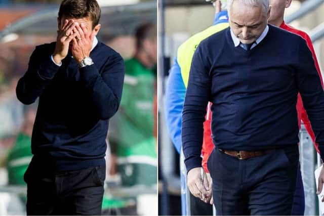 Grim viewing: Neil McCann, left, and Ray McKinnon. Pictures: SNS Group