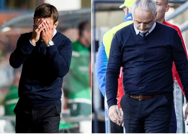 Grim viewing: Neil McCann, left, and Ray McKinnon. Pictures: SNS Group