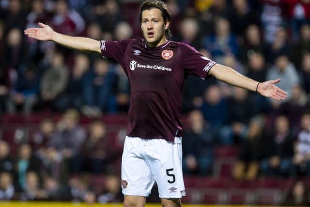 Peter Haring, who took his goal tally for Hearts to four on Wednesday, is encouraged that everybody in our team can score). Picture: SNS.