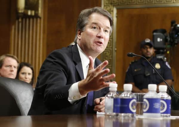 Supreme Court nominee Judge Brett Kavanaugh speaks at the Senate Judiciary Committee hearing on the nomination to be an associate justice aof the Supreme Court of the United States, on Capitol Hill. Picture; Getty