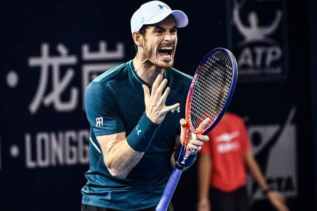 Andy Murray can't hide his frustration during his defeat by Fernando Verdasco. Picture: AFP/Getty Images
