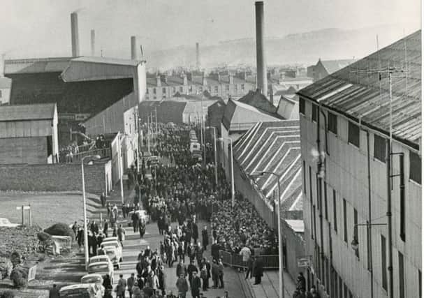Crowds at Tannadice Street before the game between Dundee and Rangers. Pic: I Davidson/DC Thomson