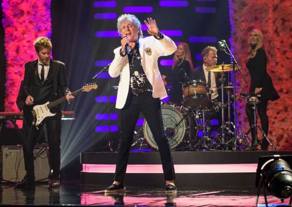 Sir Rod Stewart performing on the Graham Norton Show which was broadcast on Friday evening. Picture:: PA Images on behalf of So TV