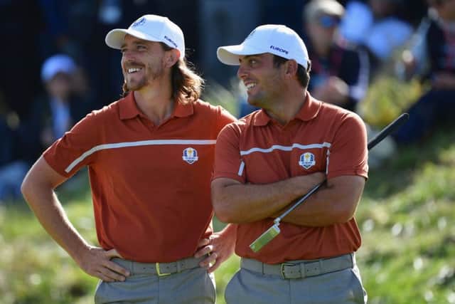 Tommy Fleetwood and Francesco Molinari were in record-breaking form for Europe. Picutre: Stuart Franklin/Getty Images