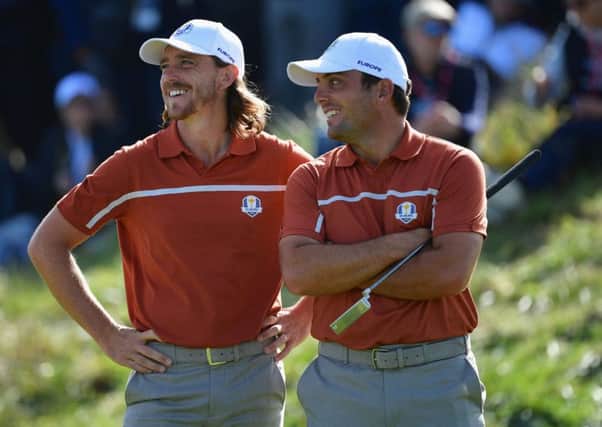 Tommy Fleetwood and Francesco Molinari were in record-breaking form for Europe. Picutre: Stuart Franklin/Getty Images