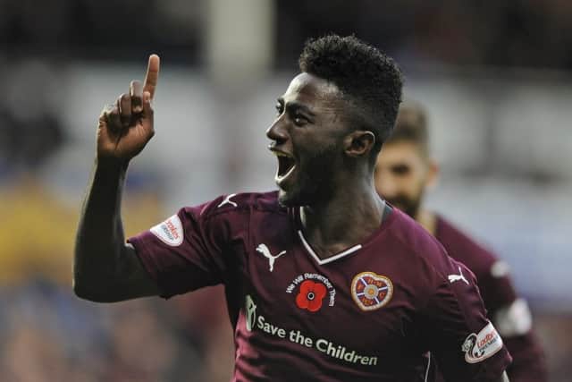 Former Hearts midfielder Prince Buaben signed for Falkirk last week. Picture: Neil Hanna
