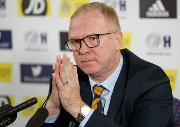 Alex McLeish has urged his strikers to continue proving themselves at club level. Picture: Steve Welsh.