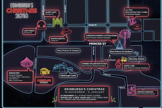 Map of events in Edinburgh