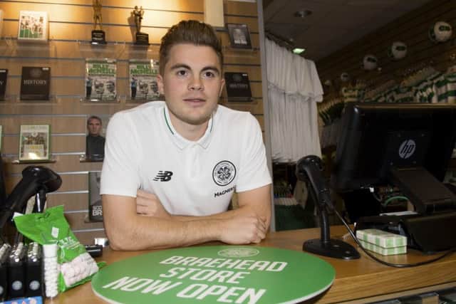 James Forrest at the opening of Celtic's new Braehead store. Picture: SNS