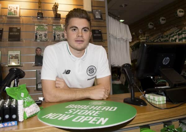 James Forrest at the opening of Celtic's new Braehead store. Picture: SNS