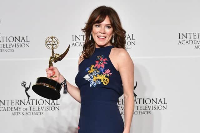 Winning her Emmy in new York in 2017. Picture: Dia Dipasupil/Getty Images)