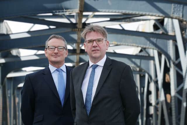 From left: Mark Richards and Edward Bruce of Bruce Stevenson. Picture: Stewart Attwood.