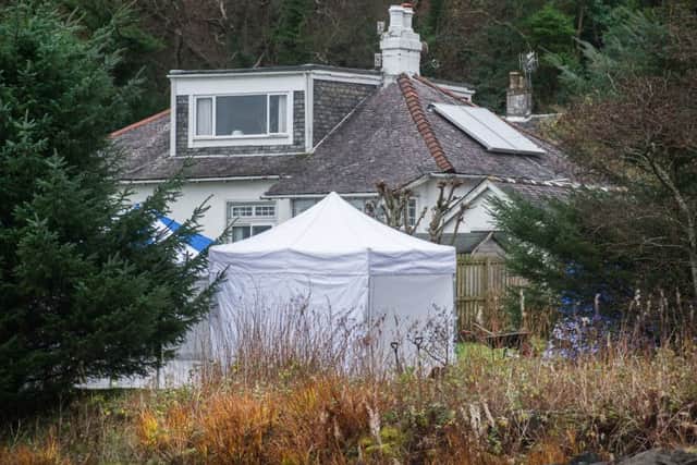 Excavation work in Inverkip in search for missing Margaret Fleming who 'may have come to harm' & was only seen by carers since 1999. Picture: John Devlin.
