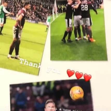 The pictures David Milinkovic recieved from a Hearts fan. Picture: David MIlinkovic/Instragram