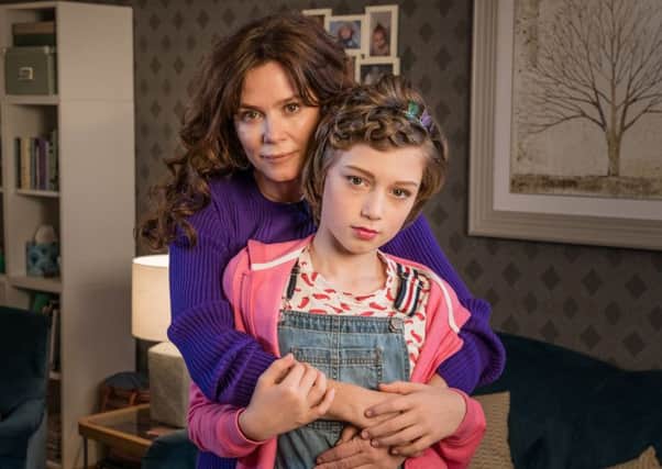 Anna Friel as Vicky and Callum Booth-Ford as Max/Maxine in ITV's Butterfly. Picture: (C) iTV