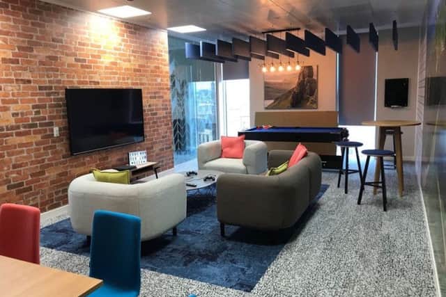 The games room of Zurich's seventh floor office at the St Vincent Plaza in Glasgow. Picture: Contributed