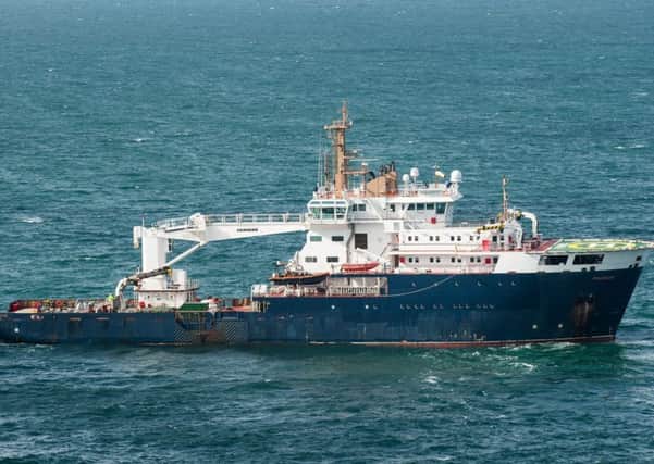 Once a year, the Northern Lighthouse Board vessel Pharos joins the Royal Navy for exercises to simulate a submarine disaster.