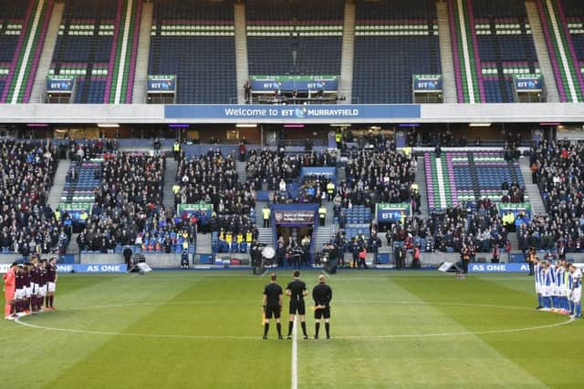 Hearts played matches at BT Murrayfield last season while the new main stand at Tynecastle was being built. Picture: Rob Casey/SNS