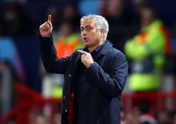 Man Utd boss Jose Mourinho during the 0-0 draw with Valencia. Picture: Clive Brunskill/Getty