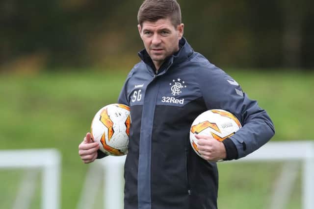 Rangers manager Steven Gerrard at training. Picture: Ian MacNicol/Getty