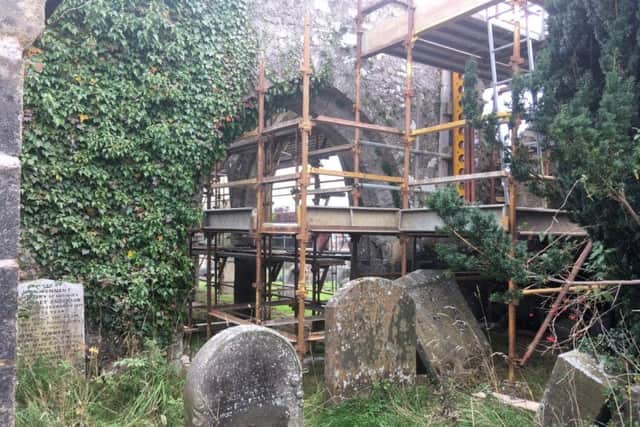 Restoration work has started on St Kentigern's Church in Lanark, South Lanarkshire where William Wallace got married. Picture: SWNS